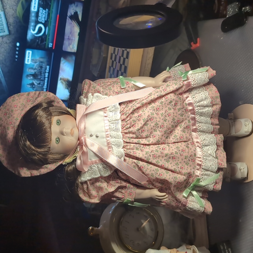 AVAILABLE - Vintage Carol Anne music box doll plays "Down by the old mill stream